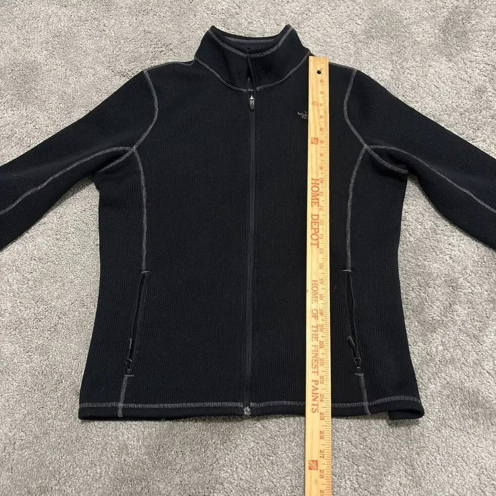 North Face Jacket Womens Large Full Zip Long Sleeve Casual Black Pockets - Picture 6 of 8